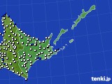 2017年08月02日の道東のアメダス(風向・風速)