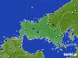 2017年08月02日の山口県のアメダス(風向・風速)