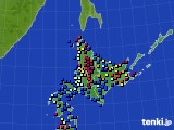 北海道地方のアメダス実況(日照時間)(2017年08月04日)