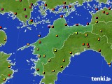 愛媛県のアメダス実況(気温)(2017年08月04日)