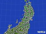 東北地方のアメダス実況(風向・風速)(2017年08月04日)