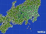 関東・甲信地方のアメダス実況(風向・風速)(2017年08月05日)