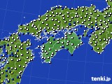 四国地方のアメダス実況(風向・風速)(2017年08月05日)