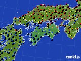 四国地方のアメダス実況(日照時間)(2017年08月06日)