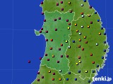 秋田県のアメダス実況(日照時間)(2017年08月06日)