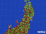 東北地方のアメダス実況(気温)(2017年08月06日)