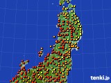 2017年08月06日の東北地方のアメダス(気温)