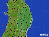 岩手県のアメダス実況(気温)(2017年08月06日)