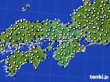 2017年08月06日の近畿地方のアメダス(風向・風速)