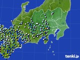関東・甲信地方のアメダス実況(降水量)(2017年08月07日)