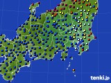 2017年08月07日の関東・甲信地方のアメダス(日照時間)