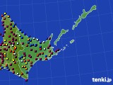 2017年08月07日の道東のアメダス(日照時間)