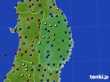 岩手県のアメダス実況(日照時間)(2017年08月07日)