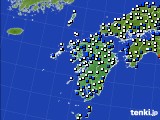2017年08月07日の九州地方のアメダス(風向・風速)