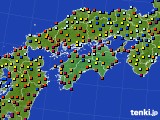 四国地方のアメダス実況(日照時間)(2017年08月08日)