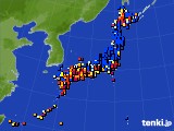 アメダス実況(日照時間)(2017年08月08日)