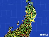 東北地方のアメダス実況(気温)(2017年08月08日)