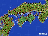 四国地方のアメダス実況(気温)(2017年08月08日)