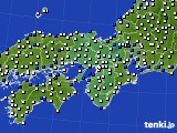 2017年08月08日の近畿地方のアメダス(風向・風速)