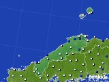 2017年08月08日の島根県のアメダス(風向・風速)