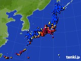 アメダス実況(日照時間)(2017年08月09日)