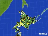 北海道地方のアメダス実況(気温)(2017年08月09日)