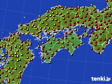 四国地方のアメダス実況(気温)(2017年08月09日)