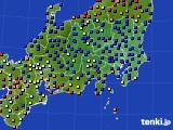 関東・甲信地方のアメダス実況(日照時間)(2017年08月10日)