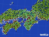 近畿地方のアメダス実況(日照時間)(2017年08月10日)