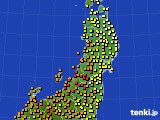 2017年08月10日の東北地方のアメダス(気温)