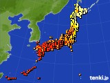 アメダス実況(気温)(2017年08月10日)