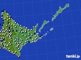 2017年08月10日の道東のアメダス(風向・風速)