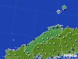 2017年08月10日の島根県のアメダス(風向・風速)