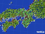 近畿地方のアメダス実況(日照時間)(2017年08月11日)