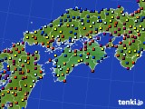 四国地方のアメダス実況(日照時間)(2017年08月11日)