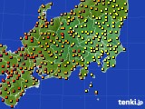 関東・甲信地方のアメダス実況(気温)(2017年08月11日)