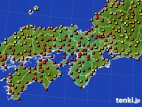 近畿地方のアメダス実況(気温)(2017年08月11日)