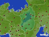 滋賀県のアメダス実況(気温)(2017年08月11日)