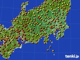関東・甲信地方のアメダス実況(気温)(2017年08月12日)