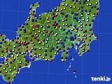 2017年08月13日の関東・甲信地方のアメダス(日照時間)