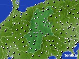 長野県のアメダス実況(風向・風速)(2017年08月13日)