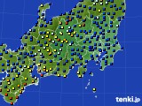 関東・甲信地方のアメダス実況(日照時間)(2017年08月14日)