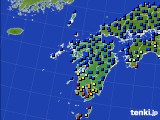 九州地方のアメダス実況(日照時間)(2017年08月14日)