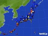 アメダス実況(日照時間)(2017年08月14日)