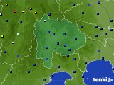 山梨県のアメダス実況(日照時間)(2017年08月14日)