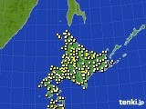 北海道地方のアメダス実況(気温)(2017年08月14日)