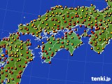 四国地方のアメダス実況(気温)(2017年08月16日)