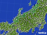 北陸地方のアメダス実況(風向・風速)(2017年08月16日)