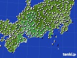 2017年08月16日の東海地方のアメダス(風向・風速)