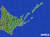 2017年08月17日の道東のアメダス(風向・風速)